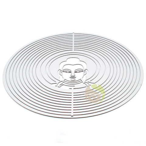 Bouddha Suspension mobile zen méditation acier inoxydable intérieur extérieur