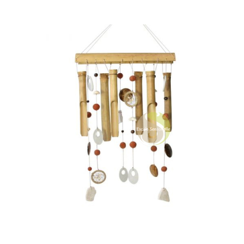 Carillon bambou attrape rêves céramique fabrication artisanale bali