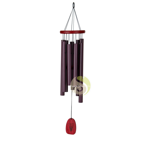Carillon vent de Toscane Woodstock chime 8 tubes bordeaux