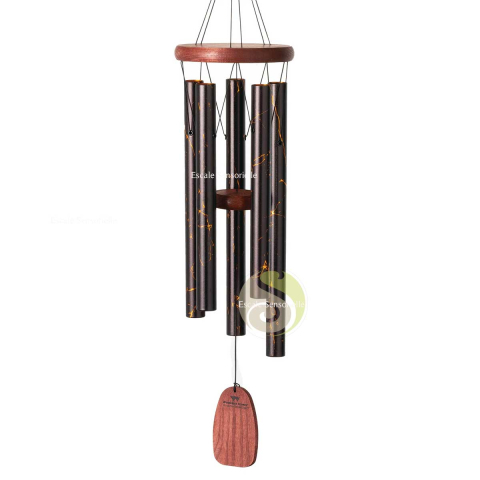 Carillon veines d'or 5 tubes aluminium et bois de fresnes Woodstock Chimes