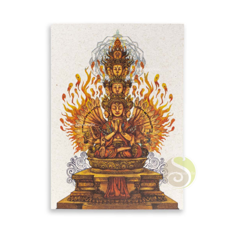 Carte à écrire postale Bouddha de la compassion luxe