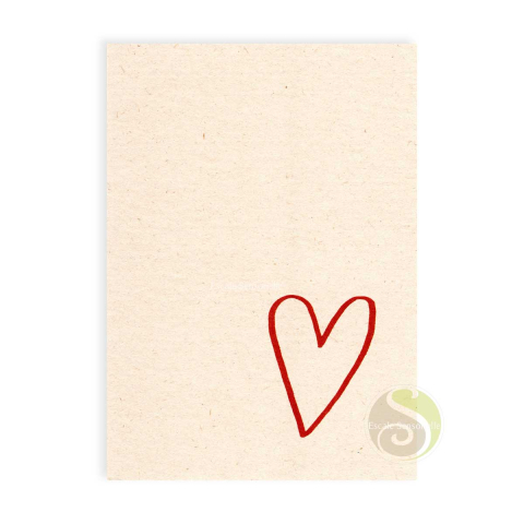 Carte postale love organic en papier labellisé FSC encre 100% naturelle