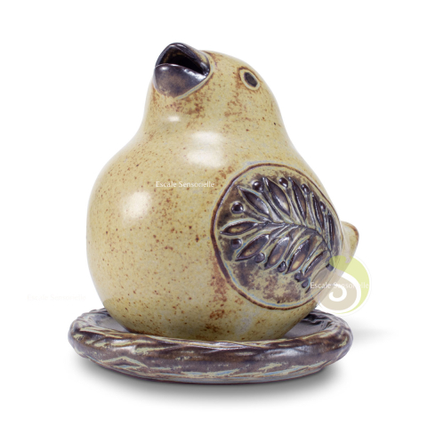 Petit oiseau support à encens en céramique japonaise fabrication artisanale