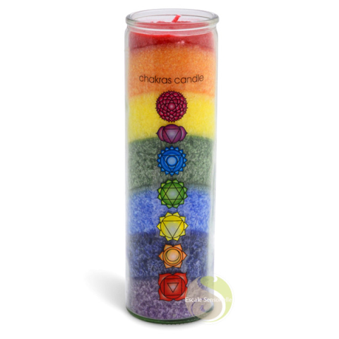 7 chakras bougie rainbow arc-en-ciel bienfaits
