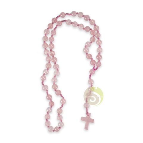 Chapelet quartz rose