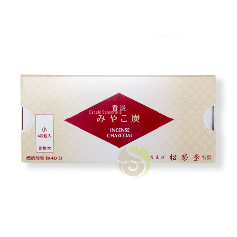 Charbon de frêne Miyako type A pour cérémonie de l'encens
