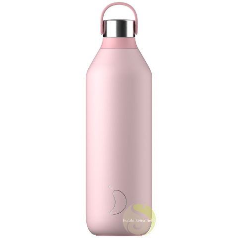 Bouteille trekking 1L 24h fraicheur réutilisable Chilly's blush pink