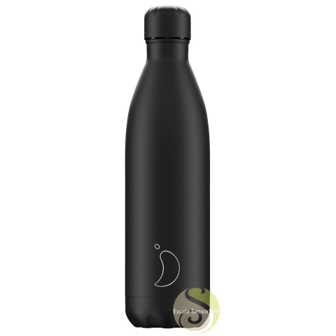 Thermos isotherme Chilly's 750ml monochrome all black gourde inox