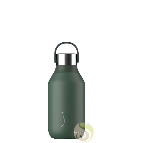 Bouteille isotherme enfant série 2 pine green 350 ml Chill'ys bottle