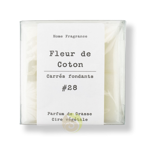 Fleurs de coton parfum d'ambiance cire parfumée carrés fondants