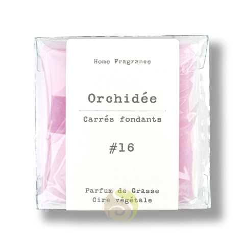 Carré fondants pour diffuseur à bougie senteur orchidée.