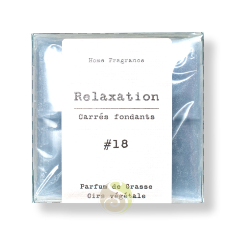 Relaxation carrés à diffuser fondant senteur orangette musc cire parfumée