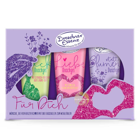 Coffret cadeau gel douche "pour vous" vegan 
