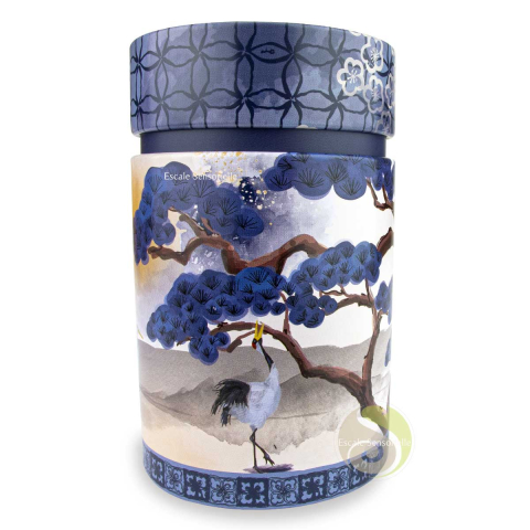 Boite contenance 150g pour thé infusion tisane Eigenart crane bleue
