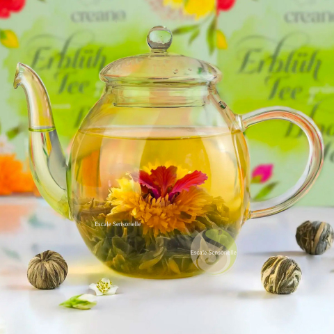 Coffret de fleurs de thé vert