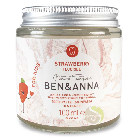 Dentifrice enfant Bio gout fraise Ben & Anna certifié Natrue