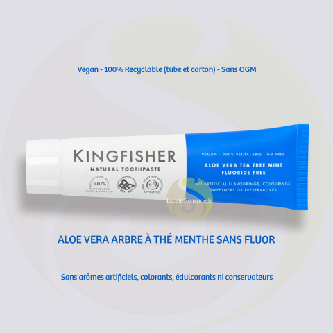Dentifrice aloe vera, arbre à thé et menthe sans fluor