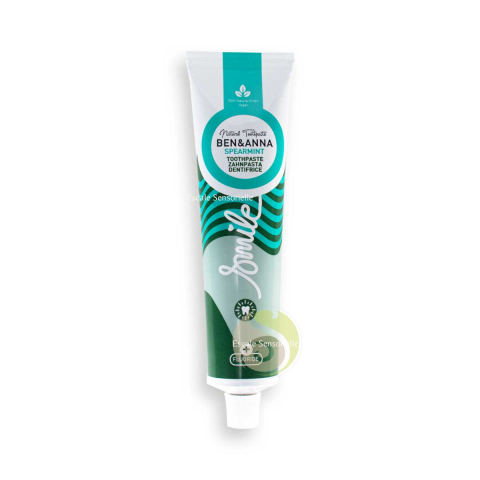 Dentifrice spearmint (menthe verte) avec fluor Ben & Anna Vegan