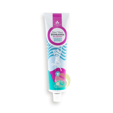 Dentifrice wild berry (baies sauvages) avec fluor Ben & Anna Vegan Natrue