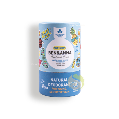 Déodorant solide enfant naturel citronné dés 7 ans Cosmos natural et vegan Ben & Anna