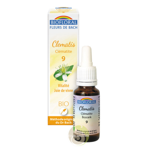 clematis clématite Bio fleur de Bach N°9 gouttes 