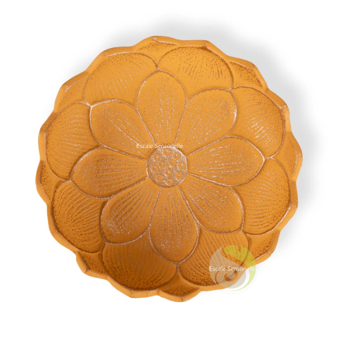 Support à encens lotus jaune en fonte japonaise Iwachu