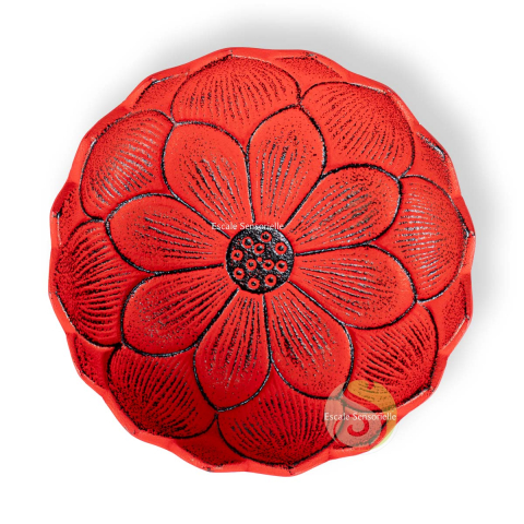 Support en fonte lotus rouge Iwachu fabrication japonaise