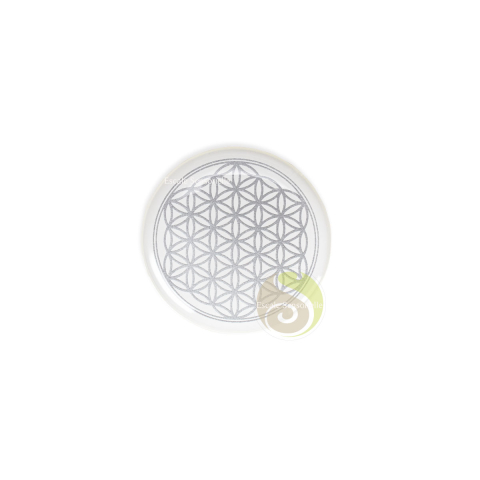 autocollant 3D  fleur de vie gaufré argenté sticker géométrie sacrée