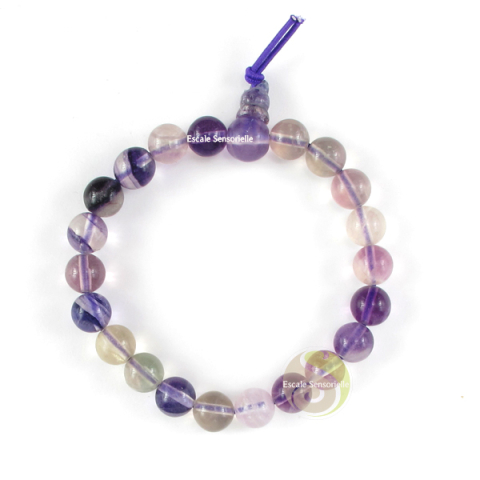 Bracelet mala fluorite tibétain bouddhiste