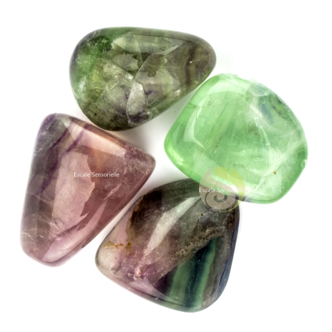 Fluorite pierre roulée minérale collection lithotérapie concentration