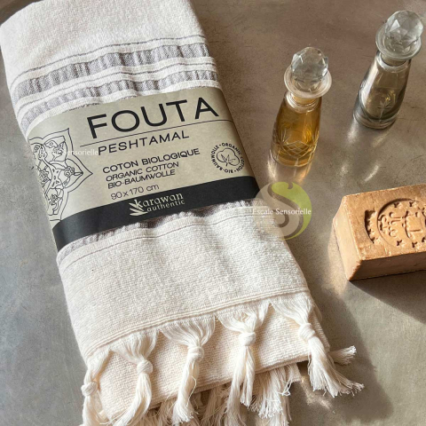Fouta moonstone dolce en coton biologique