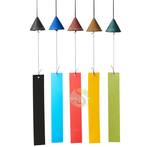 Cône furin japonaise Chushin kobo Sankaku fonte cloche à vent fabrication artisanale