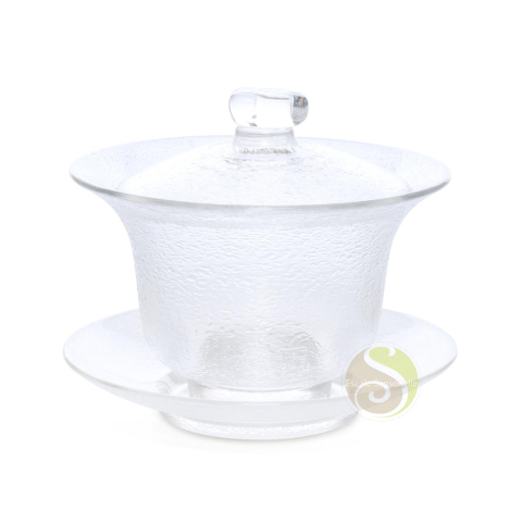 Gaiwan or à thé verre craquelé zhong pour dégustation