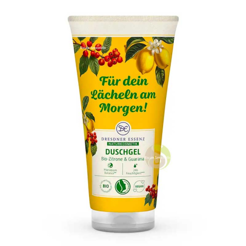 Gel douche bio citron guarana énergisant Dresdner Essenz