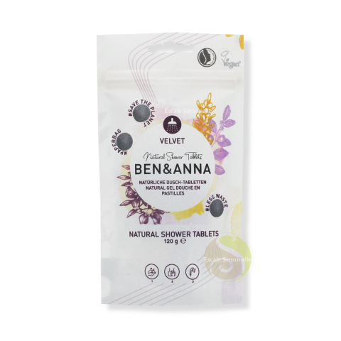 Gel douche en pastilles Bio Ben & Anan velvet vegan certifié Natrue
