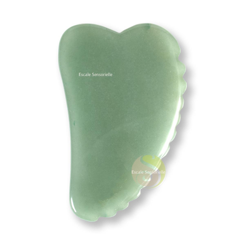 Gua sha cranté aventurine verte massage réflexologie