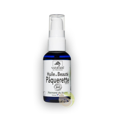 Huile de beauté pâquerette Bio Naturado utilisation bienfaits et vertus fermeté, circulatoire