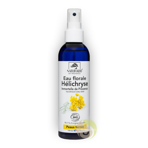 Eau florale d'hélichryse bio Naturado cicatrise et raffermit la peau