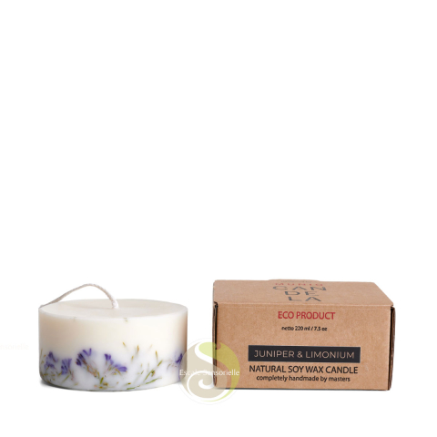 Mini bougie naturelle genévrier & limonium