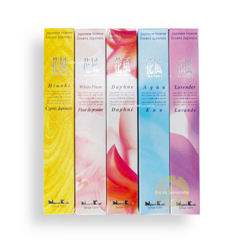 Assortiment de 5 encens floraux ka-Fuh japonais Nippon Kodo
