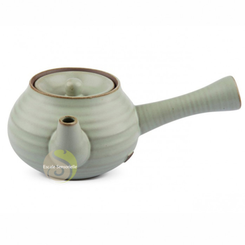 Théière céramique kyusu yokode tradition vert pastel