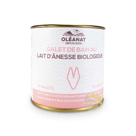 Galets de bain au lait d'ânesse biologique Oléanat