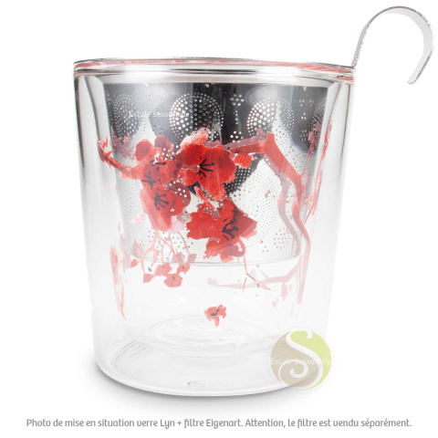Verre double paroi fleurs de cerisier