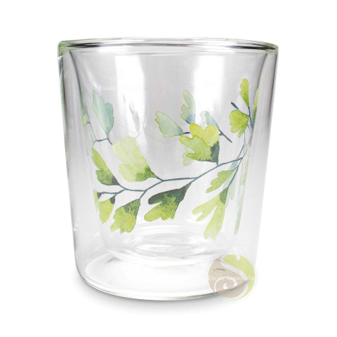 Verre imprimé ginkgo double paroi 250ml Lyn by Eigenart