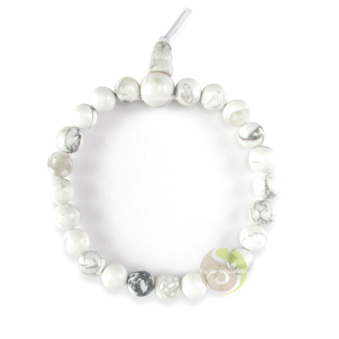 Bracelet mala magnésite tibétain bouddhiste