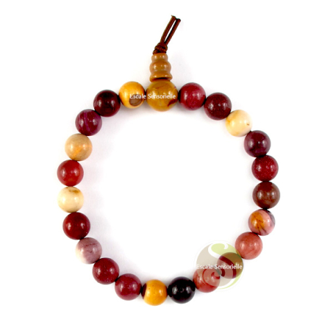 Bracelet mala mookaite tibétain bouddhiste