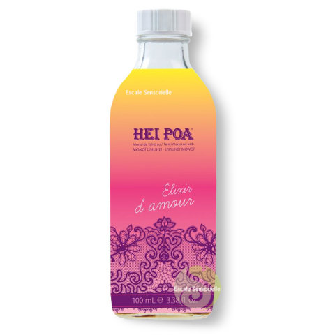 Élixir d'amour huile aphrodisiaque Hei Poa Monoï parfum 