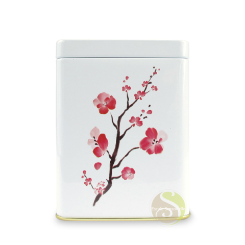 Boite thé fleur de cerisier sakura métal rangement