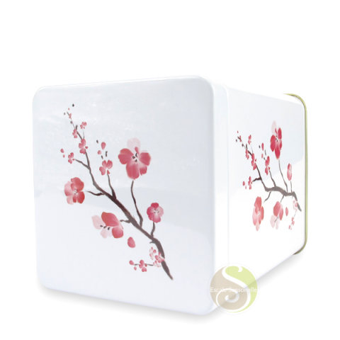 Boite métallique à thé fleurs de cerisier