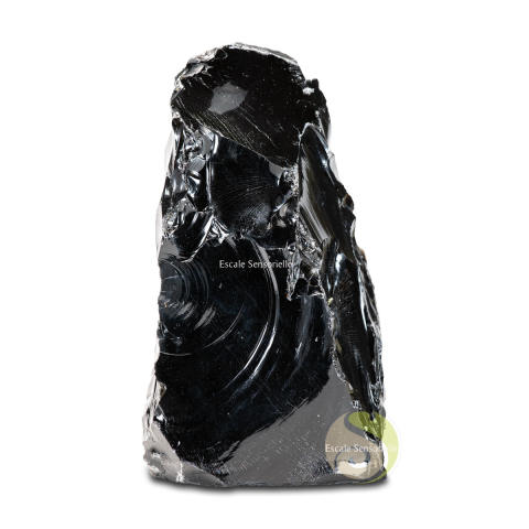 Pierre d'obsidienne noire de 3394g du Mexique brute pièce unique